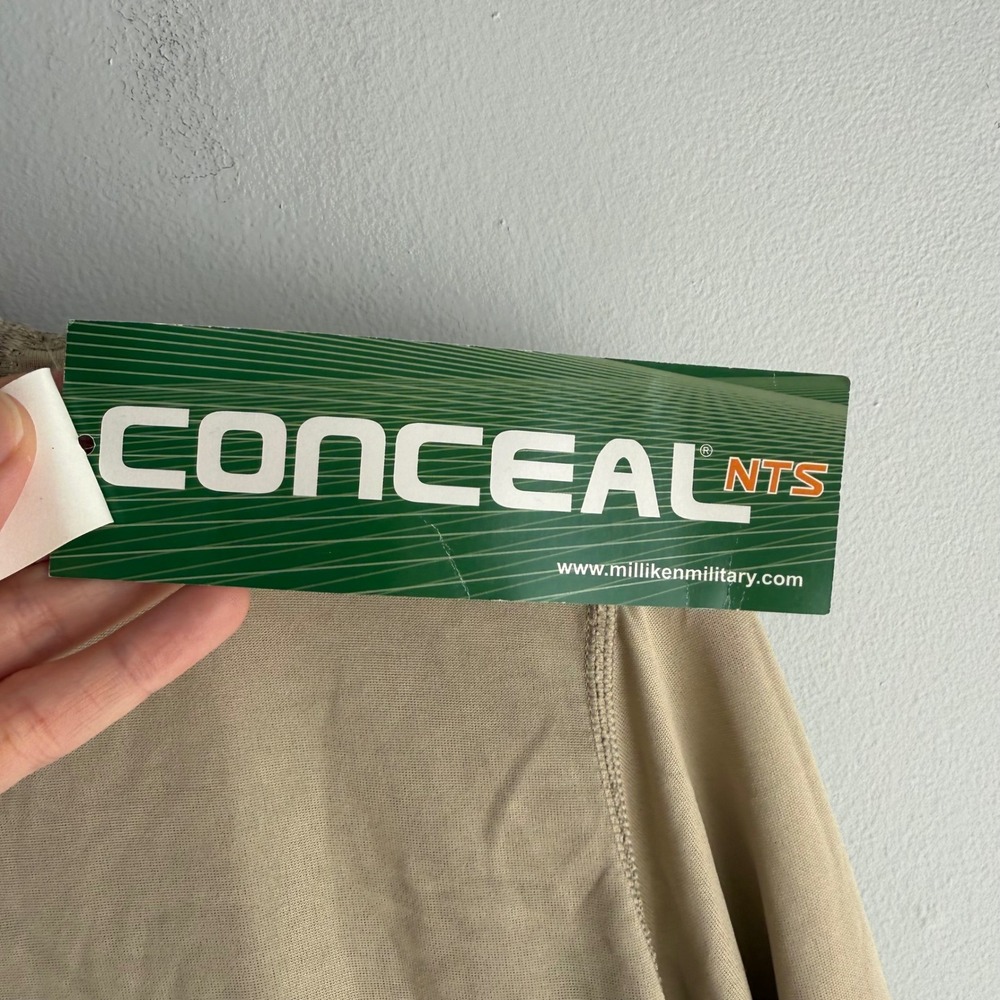 NWT MILIKEN Conceal NTS Military Long Sleeve Tan Lightweight Mens Undershirt, S - Picture 5 of 6